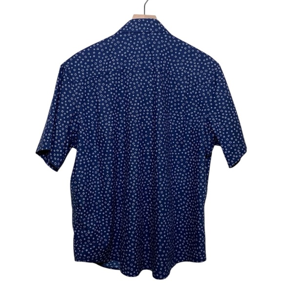 George Blue and White Print Design Button Down, XL - Picture 2 of 7